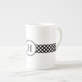 Polka-Stippen Bone China Mok (Voorkant rechts)