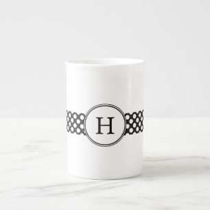 Polka-Stippen Bone China Mok
