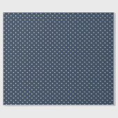 Polka-stippen donkerblauw inpakpapier (Vlak)