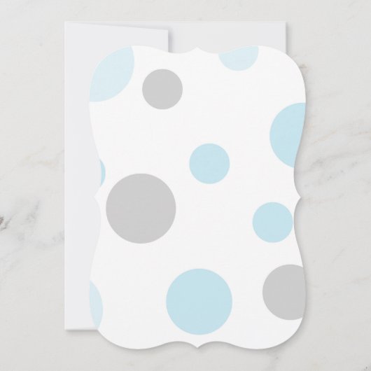 Polka-stippen en Bunting Modern Baby shower Uitnod Kaart (Achterkant)