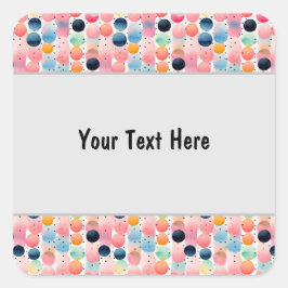 Polka Stippen en Strepen 13 Vierkante Sticker