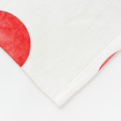  polka stippen in rood en wit l Leuk modern Fleece Deken (Hoek)