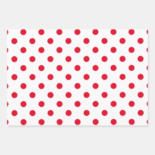 Polka stippen in rood Sinaasappel en geel Inpakpapier Vel (Voorkant 3)