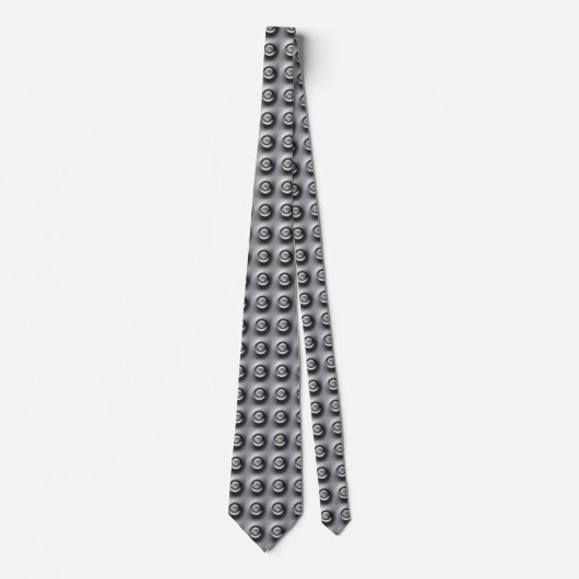 Polka Stippen Metallic Klinknagels stijl Stropdas (Voorkant)