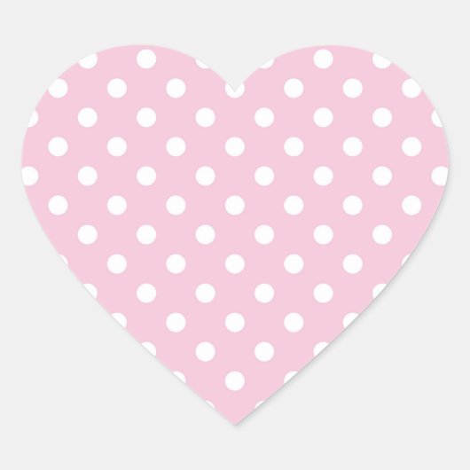 Polka stippen op zoete roze achtergrond sticker (Voorkant)