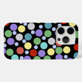 Polka-stippen op zwart Case-Mate iPhone case (Achterkant (horizontaal))
