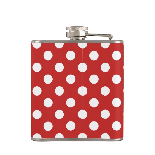 Polka-stippen rood heupfles (Achterkant)