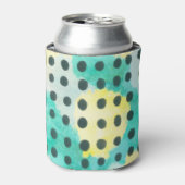 Polka stippen: veelkleurige abstracte achtergrond. blikjeskoeler (Blikje Voorkant)