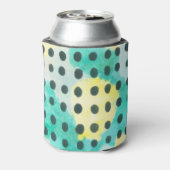 Polka stippen: veelkleurige abstracte achtergrond. blikjeskoeler (Blikje Achterkant)