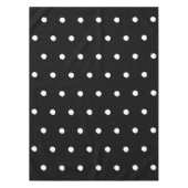 Polka-stippen Zwart-wit elegant vet patroon Tafelkleed (Voorkant)