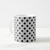 Polka Stippen - Zwarte Stip Koffiemok (Voorkant links)