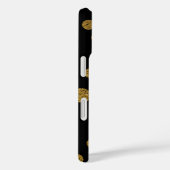 polka stipt goud op zwart, gepersonaliseerd Case-Mate iPhone case (Achterkant / Rechts)