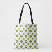 polka stipt groen patroon . tote bag (Voorkant)