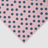 Polka stipt roze en marineschool tissuepapier (Detail)