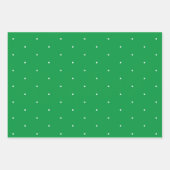 Polka stipt zwart wit rood groen minuscule chroomp inpakpapier vel (Voorkant 3)