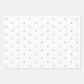 Polka stipt zwart wit rood kleine stukjes inpakpapier vel (Voorkant)