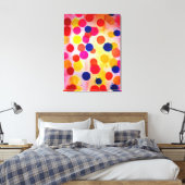 Polka stipte regenboogwaterclor canvas afdruk (Insitu (Slaapkamer))