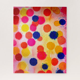 Polka stipte regenboogwaterclor legpuzzel