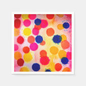 Polka stipte regenboogwaterclor servet (Voorkant)