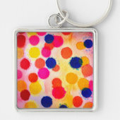 Polka stipte regenboogwaterclor sleutelhanger (Voorkant)