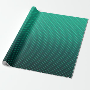 Polka stit gradiënt groene zwarte kleuren donkere cadeaupapier