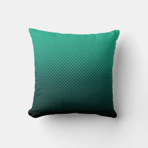 Polka stit gradiënt groene zwarte kleuren donkere kussen