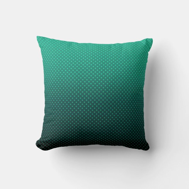 Polka stit gradiënt groene zwarte kleuren donkere  kussen (Voorkant)