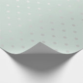 Polka Tiny Small Stippen Grey Blue Tiffany Aqua Cadeaupapier (Hoek)