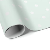 Polka Tiny Small Stippen Grey Blue Tiffany Aqua Cadeaupapier (Rol Hoek)