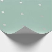 Polka Tiny Small Stippen Grey Silver Mint Green VI Cadeaupapier (Hoek)