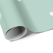 Polka Tiny Small Stippen Grey Silver Mint Green VI Cadeaupapier (Rol Hoek)