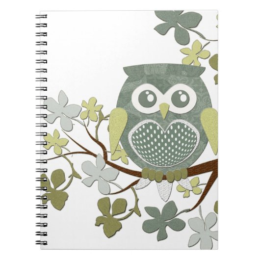 Polka Tree Owl-laptop Notitieboek (Voorkant)