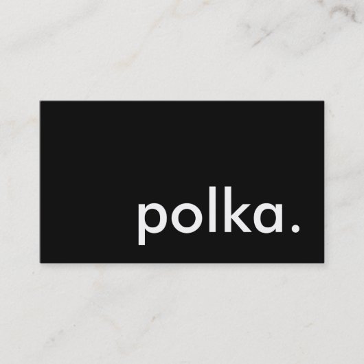 polka. visitekaartje (Voorkant)