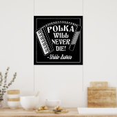 Polka zal nooit sterven Dresden fans Poster (Keuken)