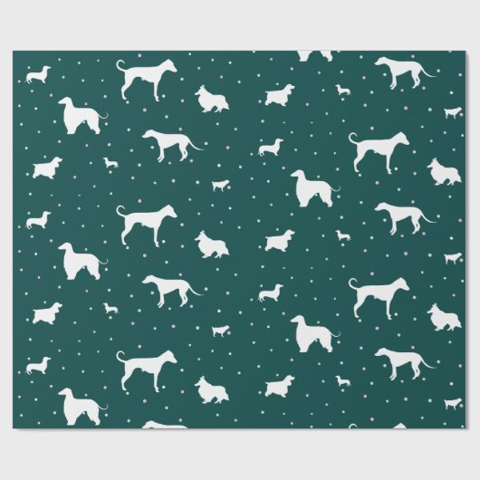 Polkadogs Green Giftwrap Cadeaupapier (Vlak)