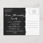 Polkadot Baby Boy Geboorteaankondiging Briefkaart (Achterkant)