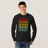 Polkadot Crypto Regenboogtekst T-shirt (Voorkant volledig)