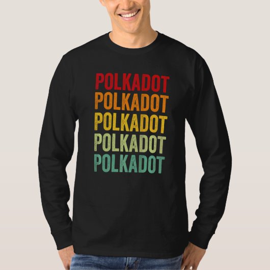Polkadot Crypto Regenboogtekst T-shirt (Voorkant)