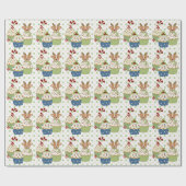 Polkadot Cupcakes kerst Cadeaupapier (Vlak)