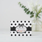 Polkadot Cupcakes Visitekaartje (Staand voorkant)