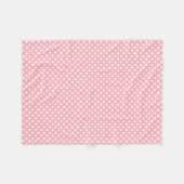Polkadot Design Light Roze Fleece Deken (Voorkant (Horizontaal))