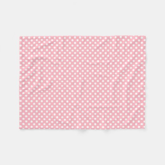 Polkadot Design Light Roze Fleece Deken (Voorkant (Horizontaal))