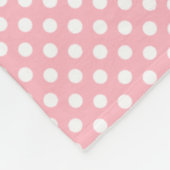Polkadot Design Light Roze Fleece Deken (Hoek)