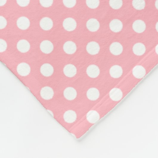 Polkadot Design Light Roze Fleece Deken (Hoek)