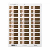 Polkadot foto retour adreslabels (sinaasappel) etiket (Full Sheet)
