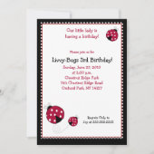 Polkadot Ladybug 5x7 uitnodiging van de Dag (Voorkant)