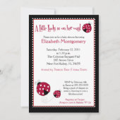 Polkadot Ladybug Baby shower 5x7 Kaart (Voorkant)