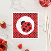 Polkadot Ladybug Party Napkins Servetten (Insitu)