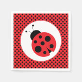 Polkadot Ladybug Party Napkins Servetten (Voorkant)