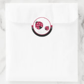 Polkadot Ladybugs Envelope Seals Ronde Sticker (Tas)